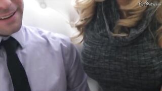 A cute girl with a shaved pussy is fucking with a guy