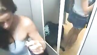 A naked girl was caught by a hidden camera in her room