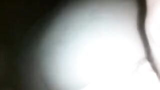At night, the girl was more accessible, and her pussy was easier to capture