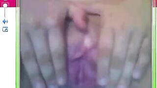 A girl showed her big pussy in the chat right next to the camera