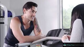 Angela White rekindles her connection with an old friend at the gym