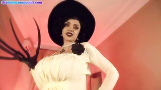Lady Dimitrescu, a sexy vampire, fucks her man slave with Octokuro’s flair