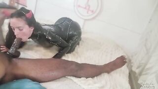 The petite succubus summoned a man and gave him an unforgettable experience