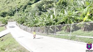 Busty PAWG gets fucked hard after a sweaty run