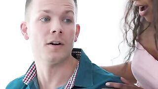 Demi Sutra takes care of her BFF’s big boner with oil