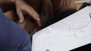Lovita Fate gives the teacher a blowjob and fucks hard