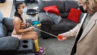 Adorable princess Zeroella Skies fucks with her stepfather in every position
