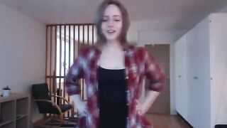 Young babe masturbates with a big dildo, reaching intense pleasure