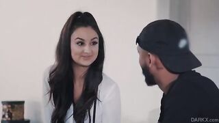A super cute schoolgirl, Eliza Ibarra, got fucked on the couch