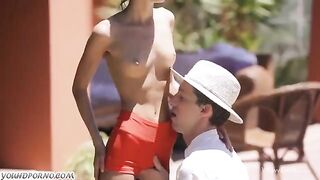A young Russian beauty gets fucked hard by her friend