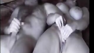 A fat woman was fucked, her huge ass captured by a hidden camera