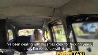 The bride got fucked by a taxi driver before wedding in the car