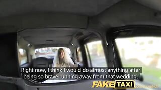 The bride got fucked by a taxi driver before wedding in the car