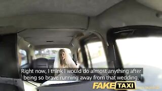 The bride got fucked by a taxi driver before wedding in the car