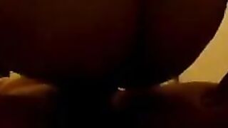 A woman with a sagging belly gets fucked by three guys