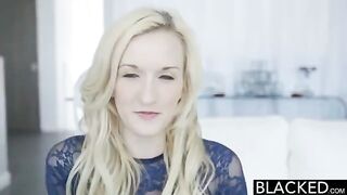 Blonde beauty uses a vibrator while getting fucked by a BBC