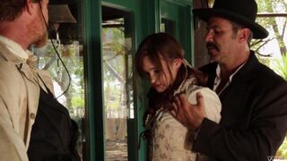 A mature man is having fun with a young girl