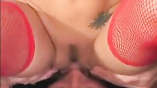 A chick in linen stockings sat on a guy's face, showcasing intense passion