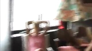 The man peeps under the skirt and fucks a sexy girl hard