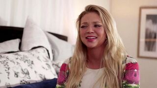 Beautiful lesbians are stuck in bed, unable to leave their bedroom
