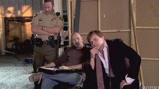 The boss fucked his secretary on the table in pants