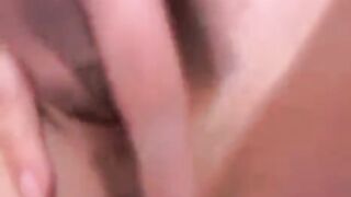 Russian beauty with small boobs plays with her tender tits on camera