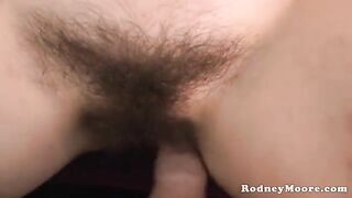 A girl with a hairy pussy wanted to have sex with the neighbor