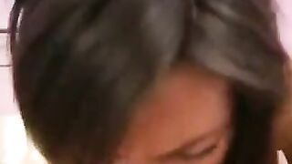 The Russian girl sits on the dick gently, without screaming