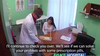 A girl is having sex with her doctor in the hospital room