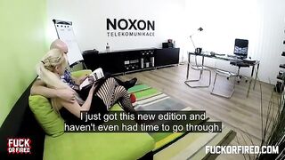 Sex at work is just awesome, especially with sexy secretaries in stockings!