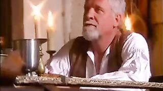 A man fucked a woman in medieval clothes very hard