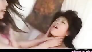 A pretty Korean girl is having fun without any clothes on