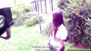 A stranger pulled his dick in the bushes to suck
