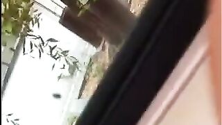 A guy came out for a jerk and almost got caught