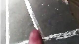 A guy came out for a jerk and almost got caught