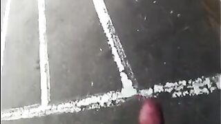 A guy came out for a jerk and almost got caught