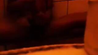 The girl washed herself in the shower and played with herself