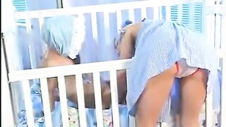 A tiny man fucked the hot babysitter with small natural tits