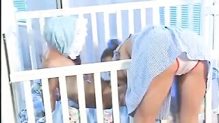 A tiny man fucked the hot babysitter with small natural tits