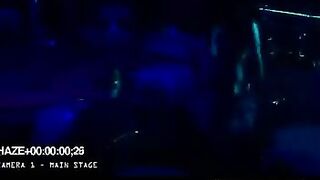 Two young people are fucking on the floor of the club