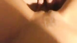 A girl with a sexy skinny body has an intense close-up scene