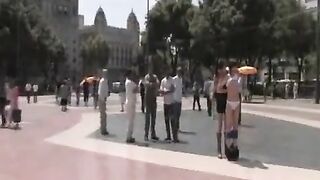 Group sex in public place with a camera to capture all the action