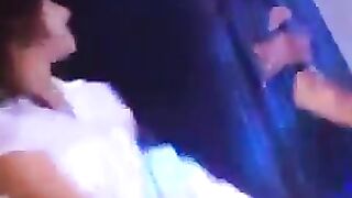 I took off my panties at the nightclub. The group filming and the strangers watching