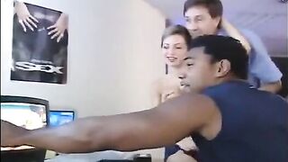 She was fucked by two guys for her first DP