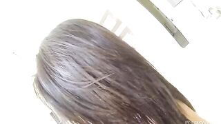 First-person sex with a young brunette beauty