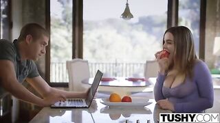 Natasha Niis has sex with her husband right after breakfast