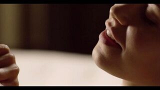 Sex with a beautiful, delicate, and affectionate girl in stockings and garter
