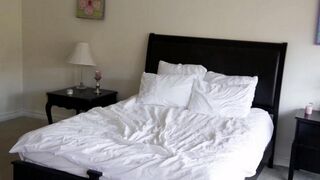 Blonde beauty has a delicate sex with her girlfriend on the bed