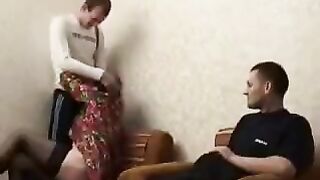 A son and his friend fucked a drunken mother
