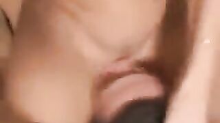 A girl sat on the guy's face and forced him to lick her pussy
